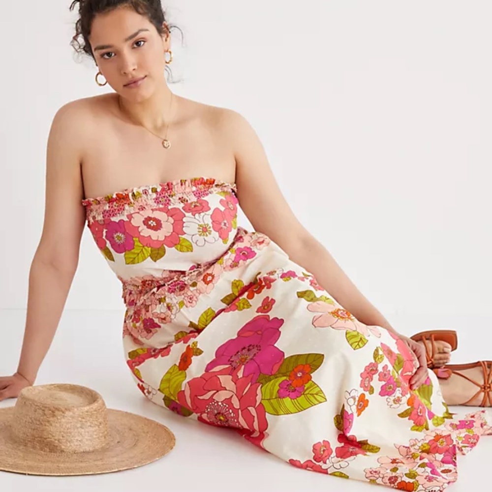 Love The Label | Floral 100% Cotton Briar Maxi Skirt + Tube Top Set | NWT - Picture 5 of 9